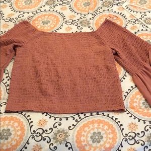 Off the shoulder crop top NWT bell sleeves